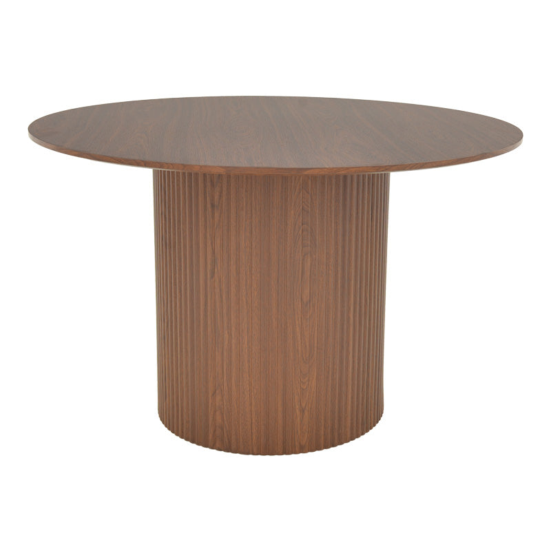 Τραπέζι Karulo  mdf σε καρυδί απόχρωση Φ120x76εκ - Pakobazaar