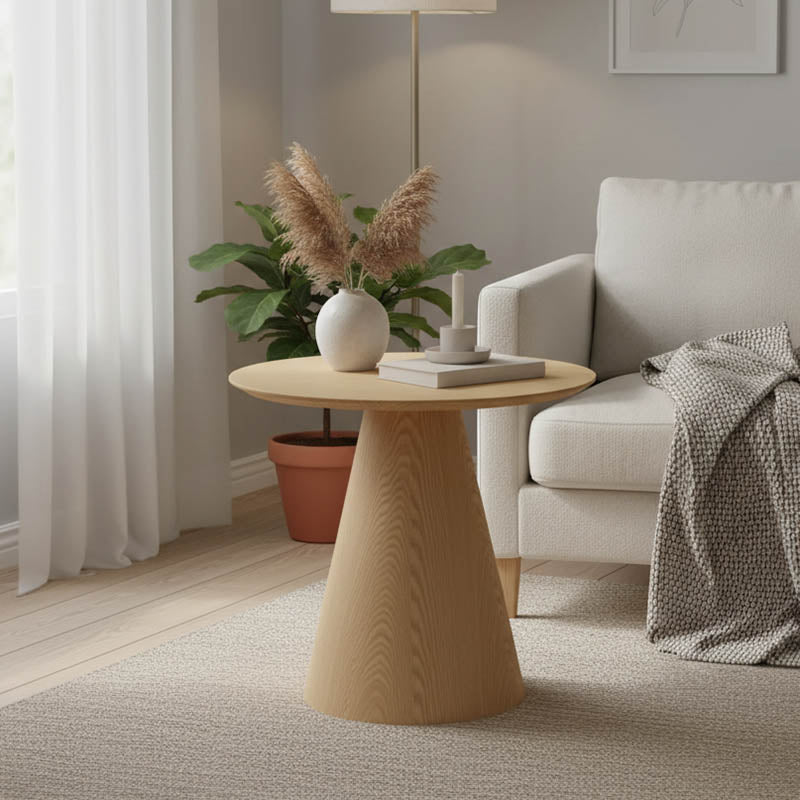 Βοηθητικό τραπέζι Donda  mdf-μέταλλο sonoma Φ45x46εκ - Pakobazaar