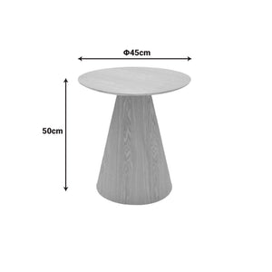 Βοηθητικό τραπέζι Donda  mdf-μέταλλο καρυδί Φ45x46εκ - Pakobazaar