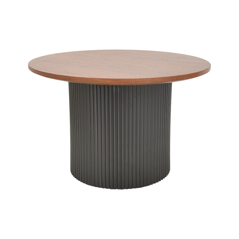 Tραπέζια σαλονιού Dovel  mdf σετ 2τεμ. καρυδι-μαύρο μεταλλο - Pakobazaar