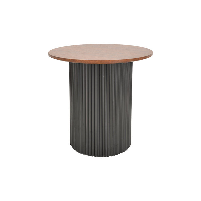 Tραπέζια σαλονιού Dovel  mdf σετ 2τεμ. καρυδι-μαύρο μεταλλο - Pakobazaar