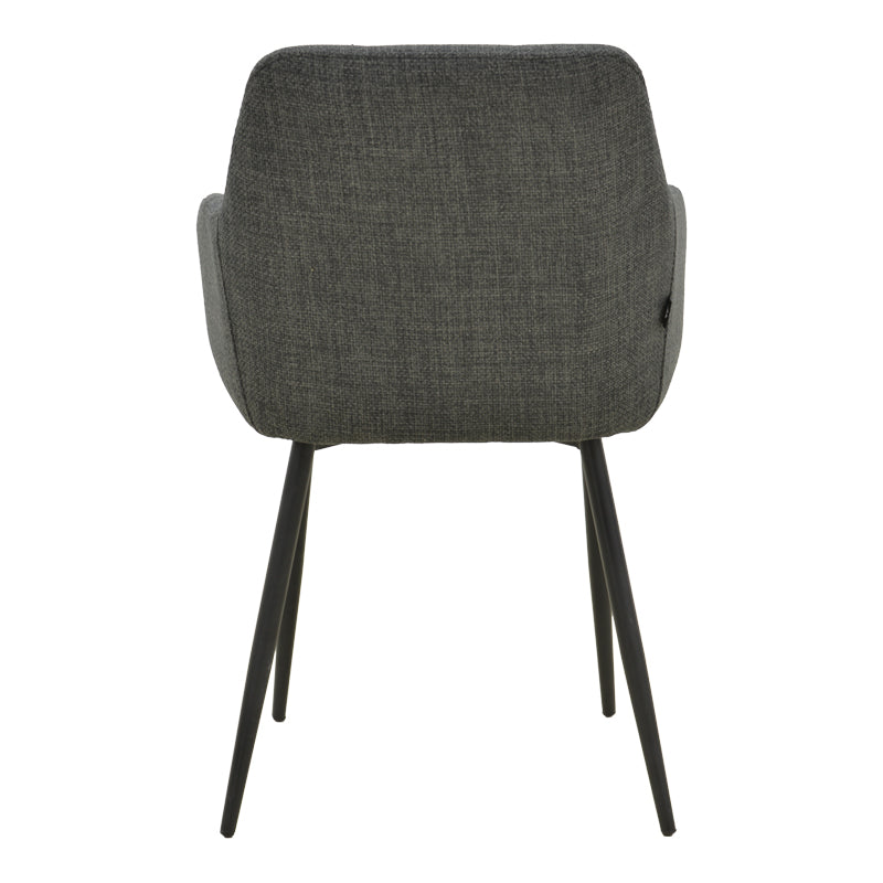 Πολυθρόνα Zerfia  ανθρακί ύφασμα-πόδι μαύρο μέταλλο 43x59.5x85εκ - Pakobazaar