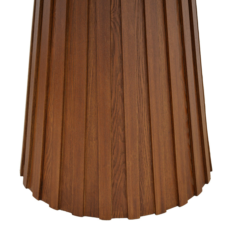 Τραπέζι Franzel  sintered stone σε όψη μαρμάρου-mdf σε φυσική απόχρωση Φ120x75εκ - Pakobazaar