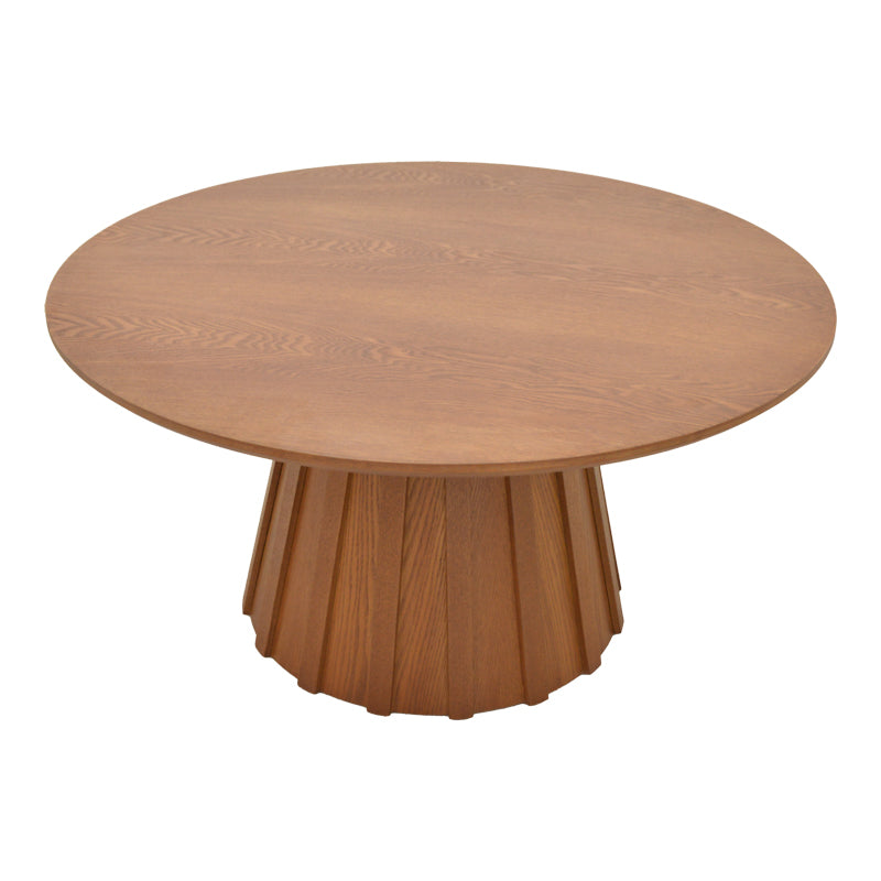 Τραπέζι σαλονιού Franzel  mdf καρυδί Φ80x40εκ - Pakobazaar