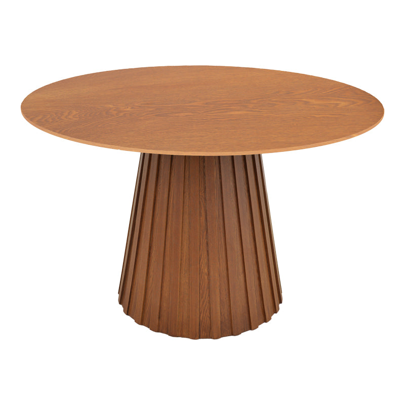 Τραπέζι Franzel  mdf καρυδί Φ120x75εκ - Pakobazaar