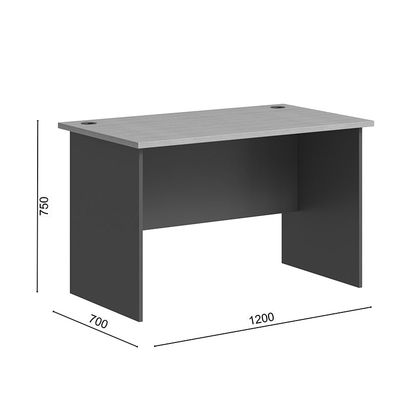 Γραφείο επαγγελματικό Fesialo  φυσικό-ανθρακί 120x70x75εκ - Pakobazaar