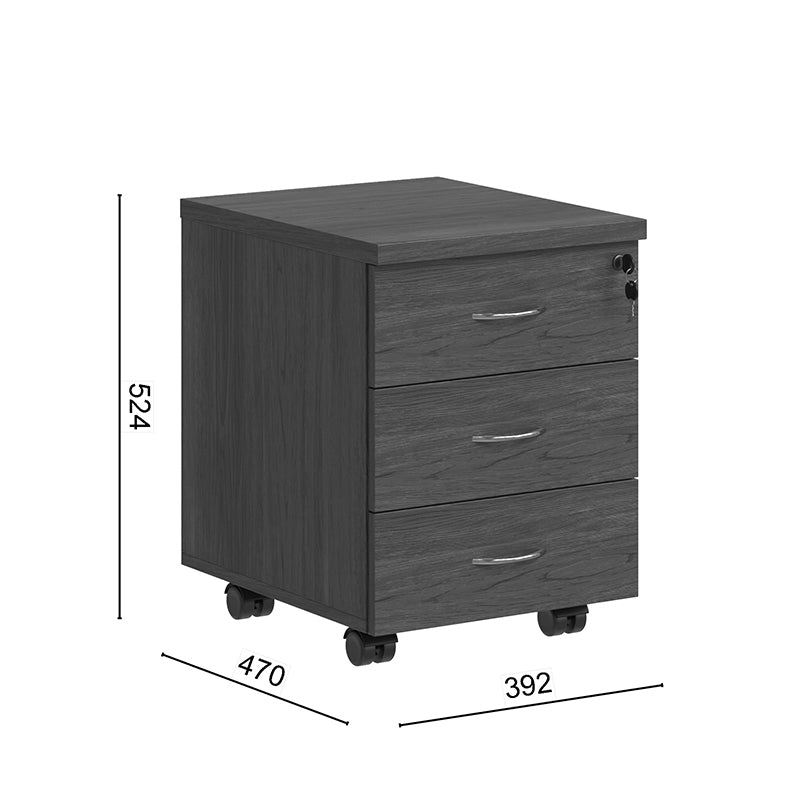 Συρταριέρα τροχήλατη επαγγελματική Fesialo  wenge 39x47x52.5εκ - Pakobazaar