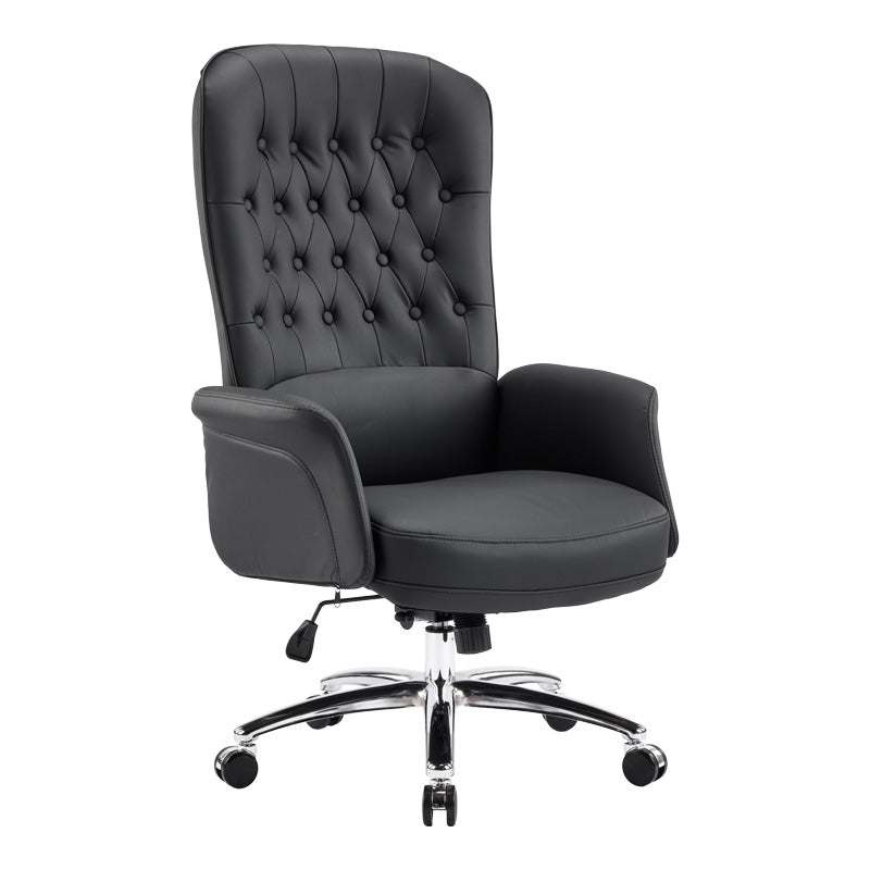 Καρέκλα γραφείου διευθυντή Kaline  pu σε μαύρη απόχρωση 69x79x115-123εκ - Pakobazaar