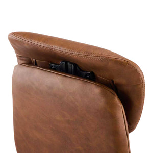 Καρέκλα γραφείου διευθυντή Ferka  καφέ pu 64x71x120-128εκ - Pakobazaar