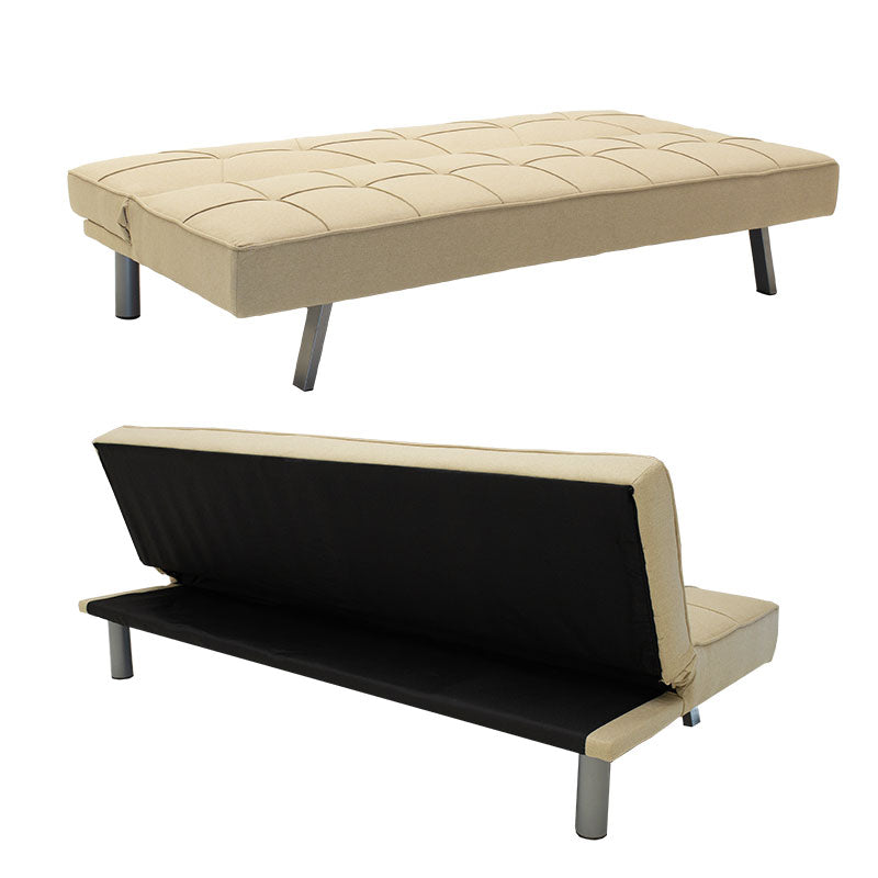 Καναπές-κρεβάτι Travis  3θέσιος με ύφασμα μπεζ 175x83x74εκ - Pakobazaar