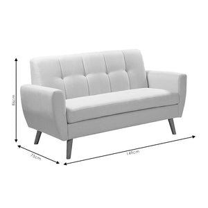 Καναπές Decency  2θέσιος ύφασμα μπεζ 149x75x86εκ - Pakobazaar