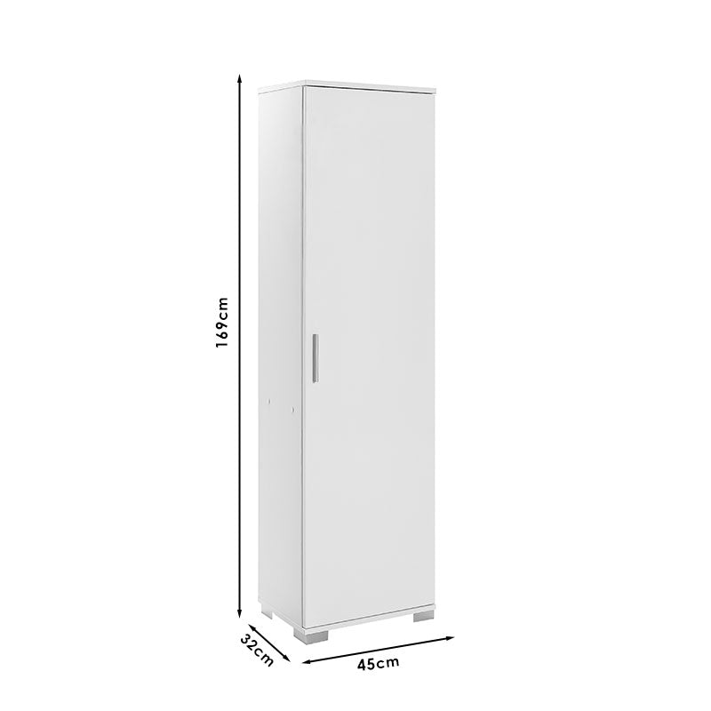 Ντουλάπι-στήλη Chad1  λευκό gloss 45x32x169εκ - Pakobazaar