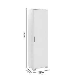 Ντουλάπι-στήλη Chad1  λευκό gloss 45x32x169εκ - Pakobazaar