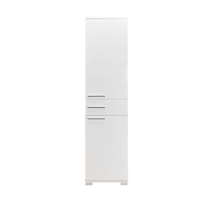Ντουλάπα Chad  με συρτάρια λευκό gloss 45x40x188εκ - Pakobazaar