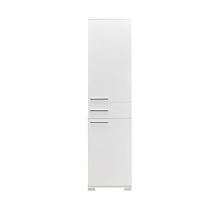 Ντουλάπα Chad  με συρτάρια λευκό gloss 45x40x188εκ - Pakobazaar
