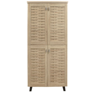Παπουτσοθήκη-ντουλάπα MANTAM  24 ζεύγων χρώμα sonoma 78x40x170,5εκ - Pakobazaar