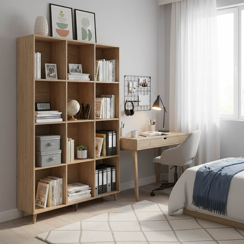 Βιβλιοθήκη FIRENZE  χρώμα sonoma 107x28,6x178εκ - Pakobazaar
