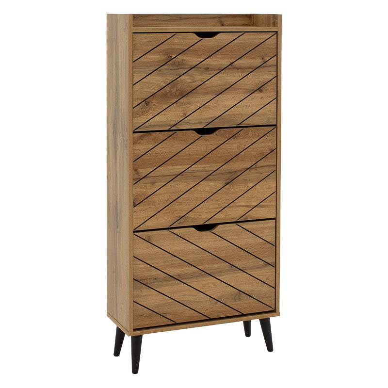 Παπουτσοθήκη Thelma  12 ζεύγων oak 60x23.8x131.6εκ - Pakobazaar