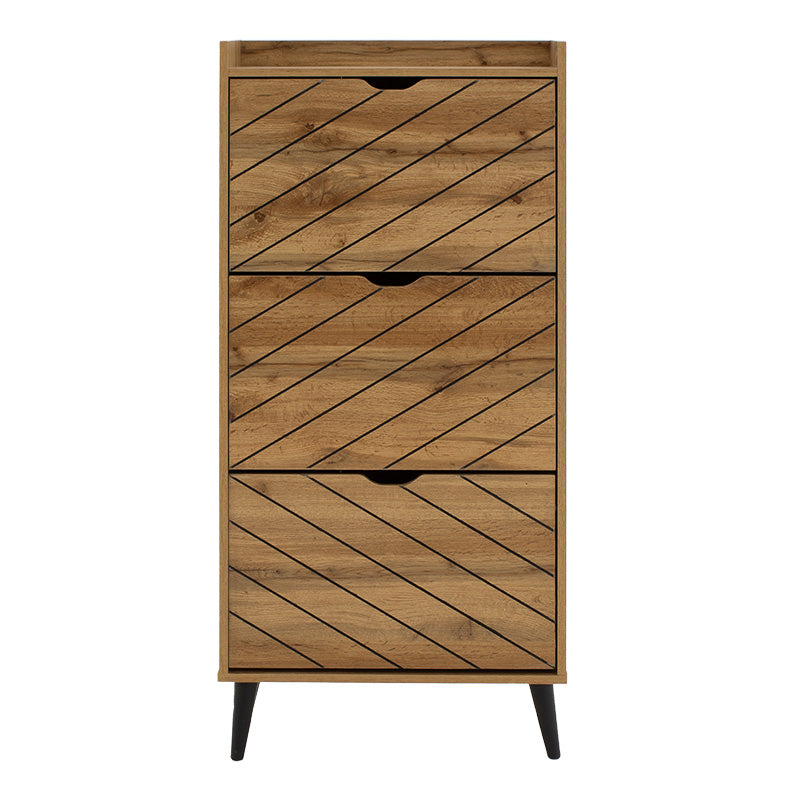 Παπουτσοθήκη Thelma  12 ζεύγων oak 60x23.8x131.6εκ - Pakobazaar