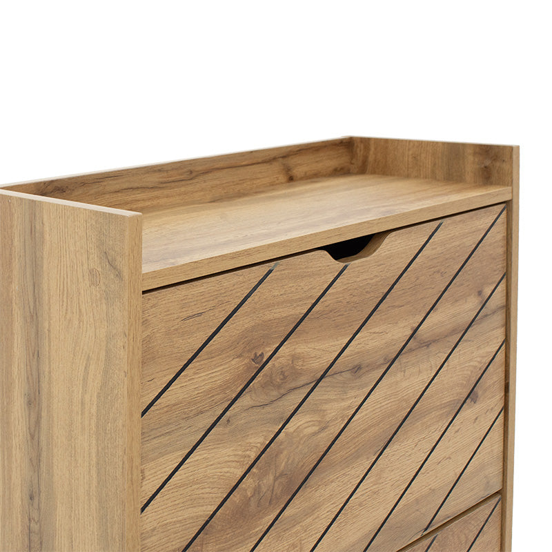 Παπουτσοθήκη Thelma  12 ζεύγων oak 60x23.8x131.6εκ - Pakobazaar