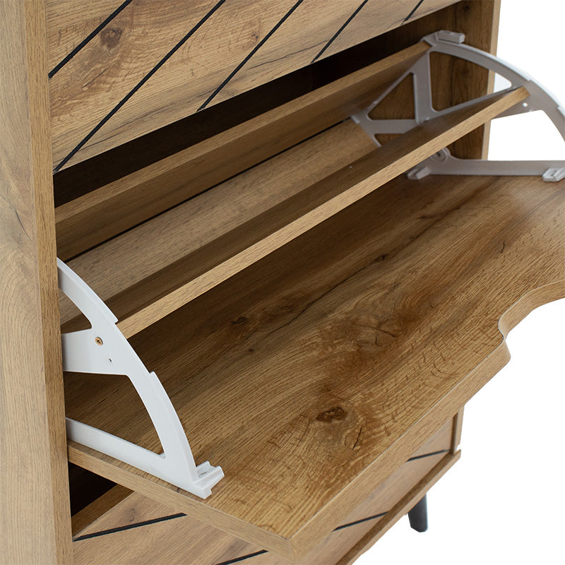 Παπουτσοθήκη Thelma  12 ζεύγων oak 60x23.8x131.6εκ - Pakobazaar