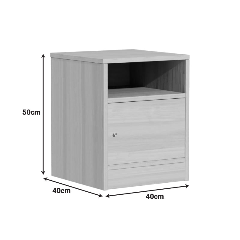 Κομοδίνο Foly  με ένα ντουλάπι γκρι oak 40x40x50εκ - Pakobazaar