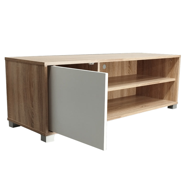 Έπιπλο τηλεόρασης Ellon  μελαμίνης sonoma-λευκό 120x40x41εκ. - Image 3