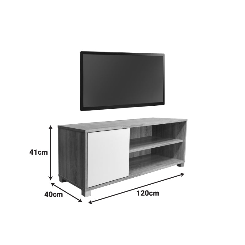 Έπιπλο τηλεόρασης Ellon  μελαμίνης sonoma-λευκό 120x40x41εκ. - Image 6