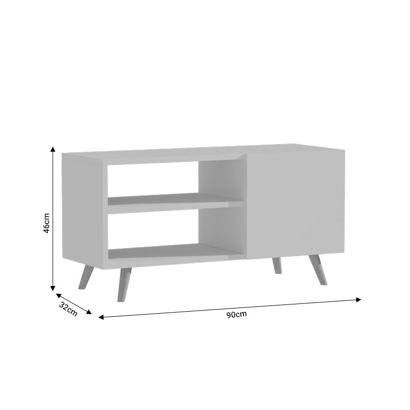 Έπιπλο τηλεόρασης Ellon  μελαμίνης sonoma-λευκό 120x40x41εκ. - Image 7