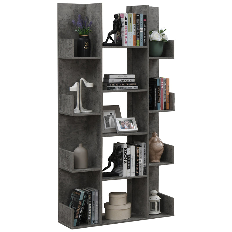 Βιβλιοθήκη Charles  μελαμίνης γκρι oak 90x31x182.5εκ - Pakobazaar