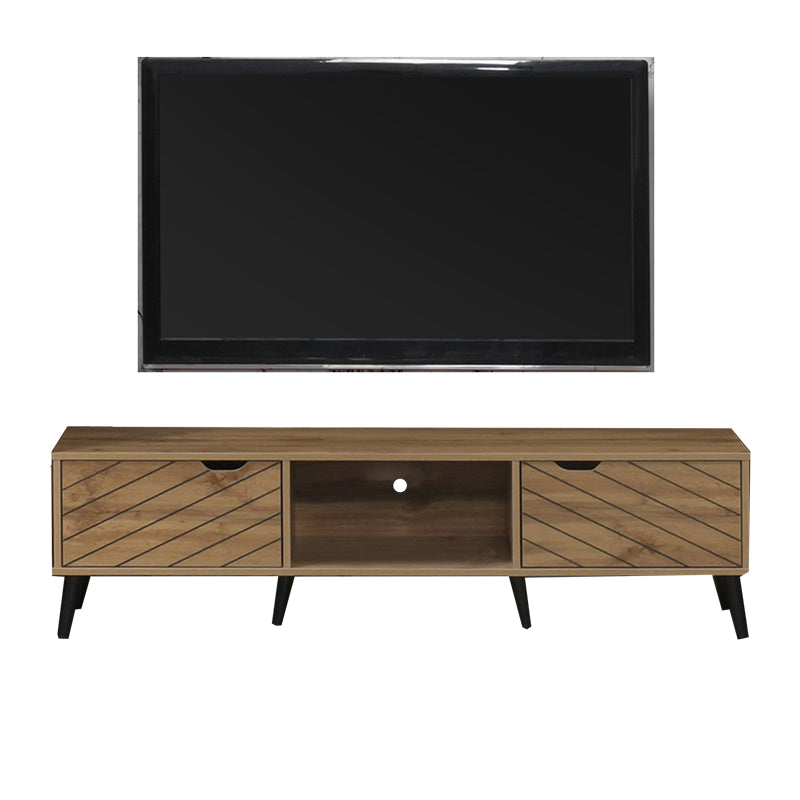Έπιπλο τηλεόρασης Thelma  oak μελαμίνης 150x40x41.6εκ - Pakobazaar