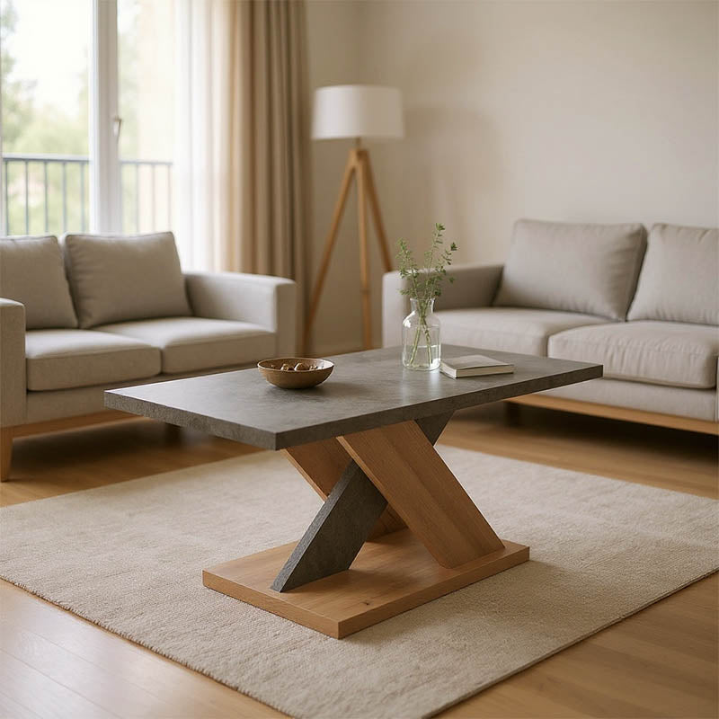 Τραπέζι σαλονιού Solange  σε γκρι-sonoma απόχρωση 110x55x47.5εκ - Pakobazaar