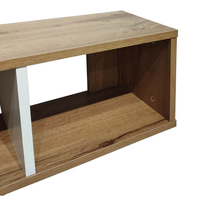 Ραφιέρα τοίχου Flevior  σε sonoma με λευκή απόχρωση 90x22x25.6εκ - Pakobazaar