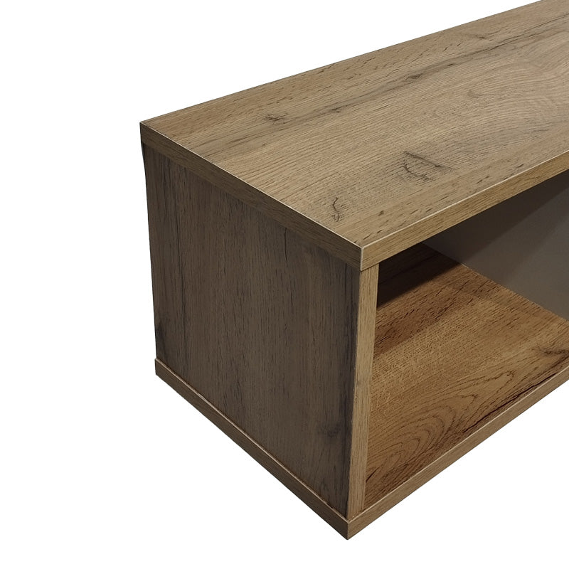 Ραφιέρα τοίχου Flevior  σε sonoma με λευκή απόχρωση 90x22x25.6εκ - Pakobazaar