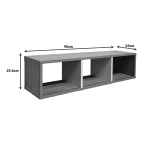 Ραφιέρα τοίχου Flevior  σε sonoma με λευκή απόχρωση 90x22x25.6εκ - Pakobazaar