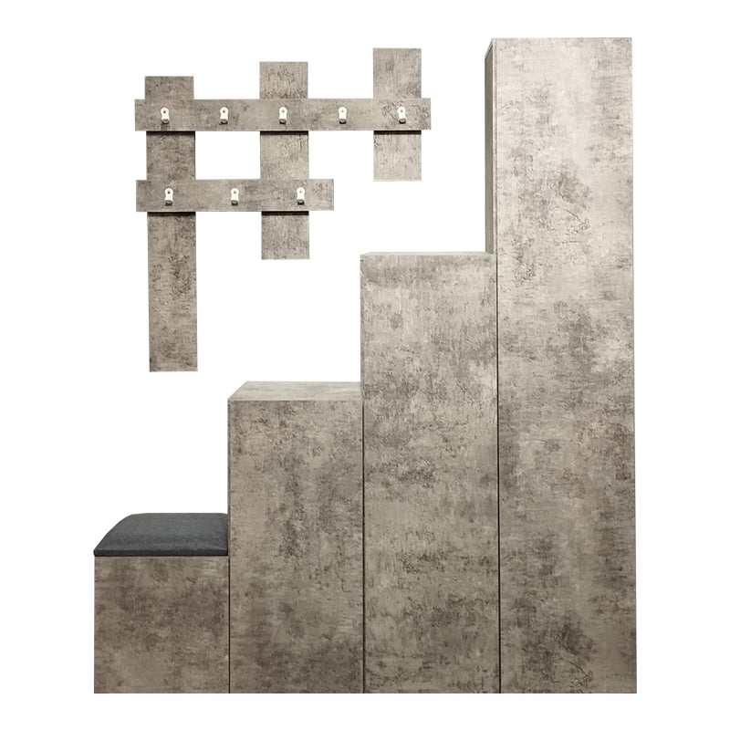 Έπιπλο εισόδου Nenich  σε γκρι oak απόχρωση 150x37x180εκ - Pakobazaar