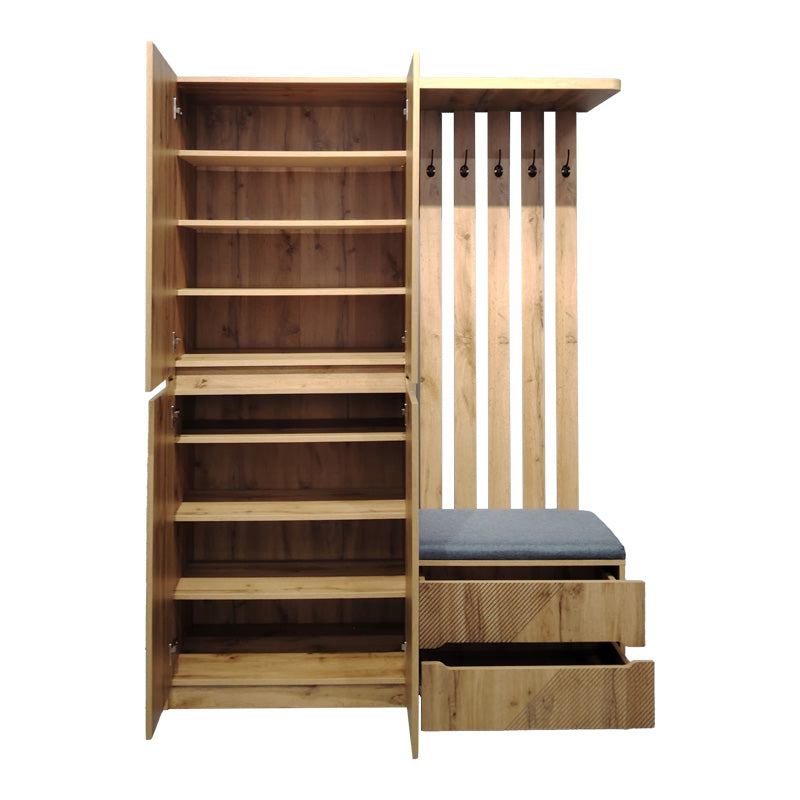 Έπιπλο εισόδου Zomie  σε oak απόχρωση 131x41.5x180.4εκ - Pakobazaar