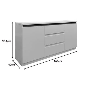 Μπουφές Chiemo  λευκό 160x40x93.6εκ - Pakobazaar