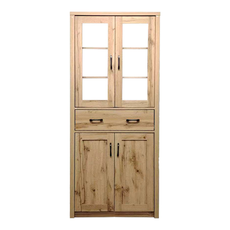 Βιτρίνα-ντουλάπα Nisso  σε oak απόχρωση 80x40x183.5εκ - Pakobazaar