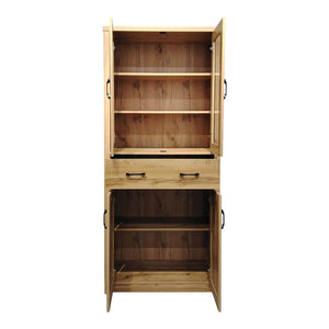 Βιτρίνα-ντουλάπα Nisso  σε oak απόχρωση 80x40x183.5εκ - Pakobazaar