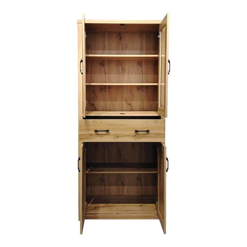Βιτρίνα-ντουλάπα Nisso  σε oak απόχρωση 80x40x183.5εκ - Pakobazaar