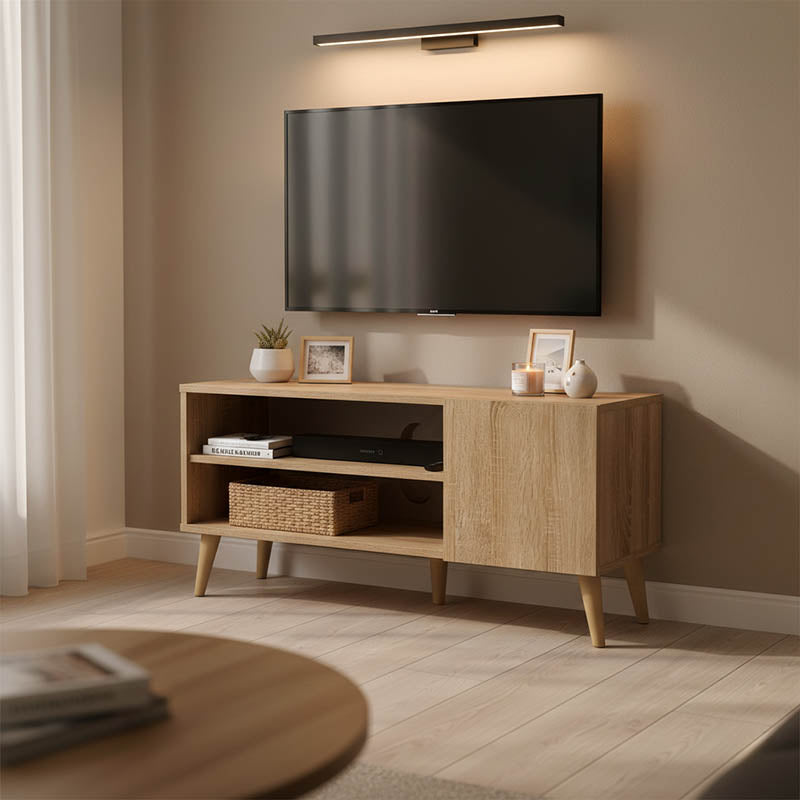 Έπιπλο τηλεόρασης Orianne  σε sonoma απόχρωση 90x32x46εκ - Pakobazaar