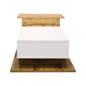 Τραπέζι σαλονιού Nuvele  sonoma-λευκό 90x50x35εκ - Pakobazaar