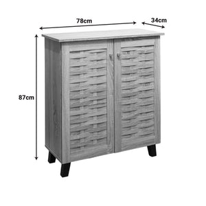Παπουτσοθήκη-ντουλάπι Mantam  12 ζεύγων sonoma 78x34x87εκ - Pakobazaar