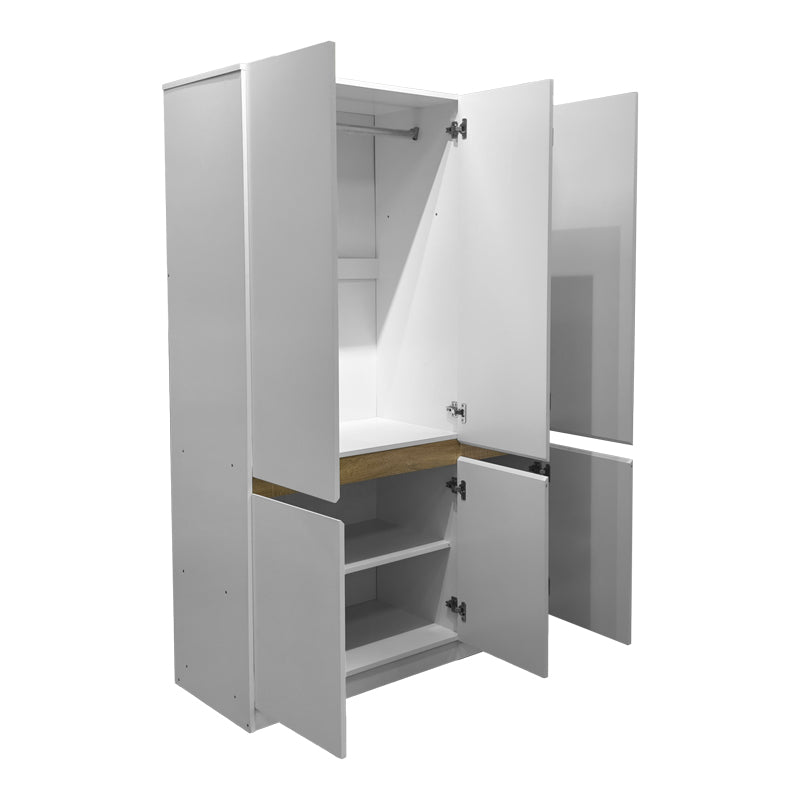 Ντουλάπα τρίφυλλη Merzia   sonoma-λευκό 120x46.5x183εκ - Pakobazaar