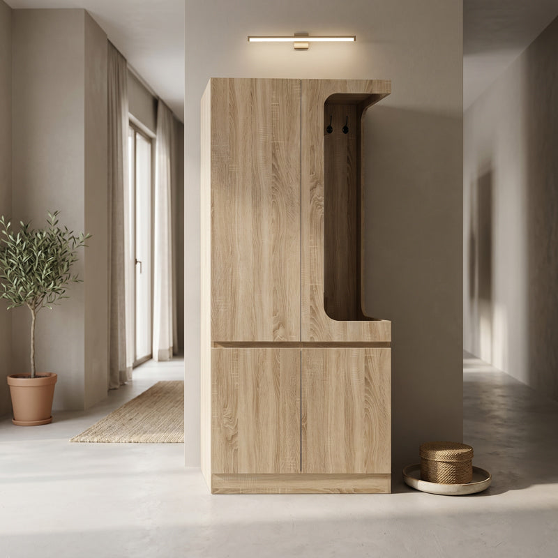 Έπιπλο εισόδου Feby   sonoma 80x50.5x190εκ - Pakobazaar