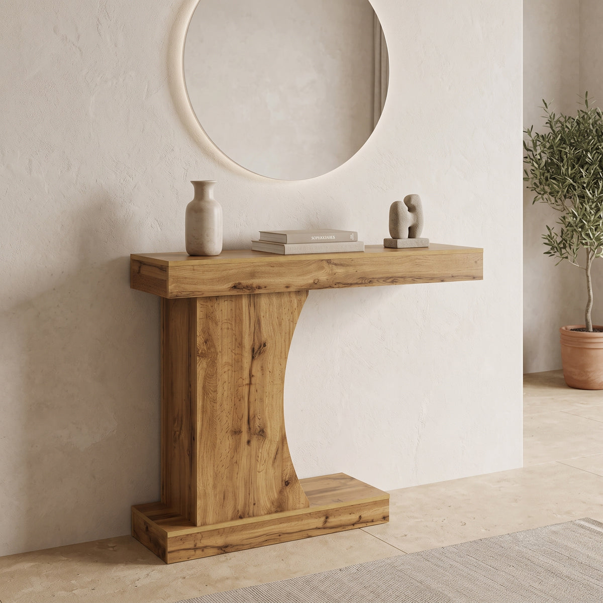 Κονσόλα Devo  oak 120x30x90εκ - Pakobazaar