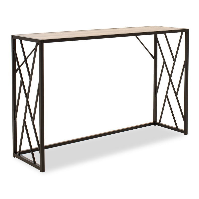 Κονσόλα Ivy  χρώμα καρυδί-μαύρο 120x35x75εκ - Pakobazaar