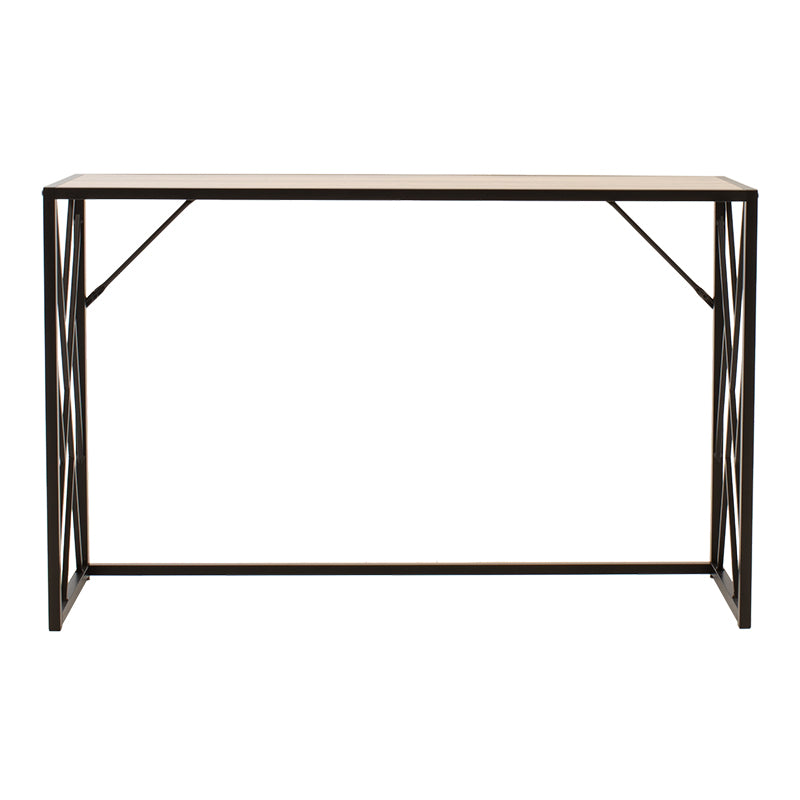 Κονσόλα Ivy  χρώμα καρυδί-μαύρο 120x35x75εκ - Pakobazaar
