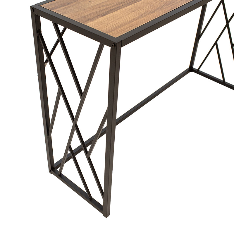 Κονσόλα Ivy  χρώμα καρυδί-μαύρο 120x35x75εκ - Pakobazaar